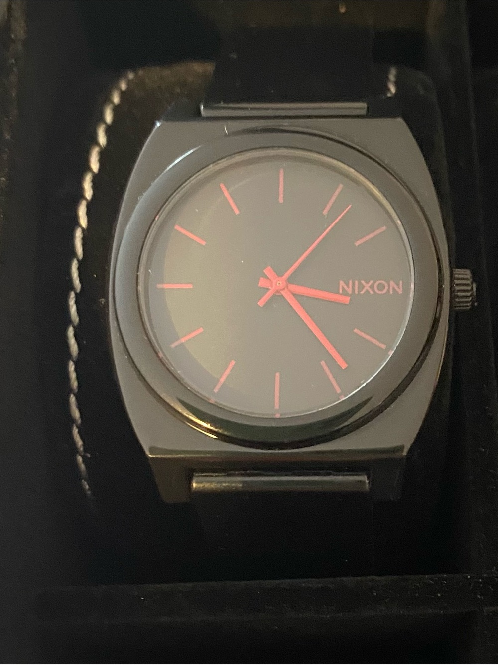 Nixon Black Watch with Red Hands and Markers